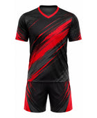 Red & Black Disc Golf Uniform – Team Jersey & Shorts, Wholesale Bulk, Low MOQ