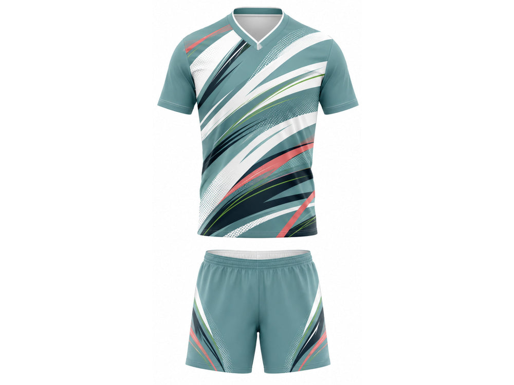 Green & White Pickleball Uniform – Team Jersey & Shorts, Wholesale Bulk, Low MOQ front design preview