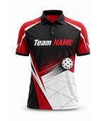Custom Pickleball Jersey | Wholesale Pickleball Team Polo | Black Red White | Apparels Bridge