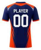 Custom Navy Orange Rugby Practice Shirt | Wholesale Team Training Jersey for Bulk Orders