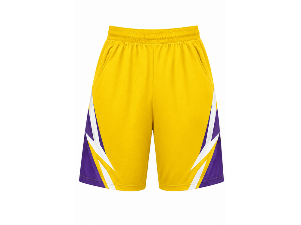 Chase Tag Competition Shorts Wholsale Yellow Purple Sublimated Teamwear Low MOQ front design preview