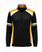 Custom Bowling Warm-Up Jacket – Black Yellow White Sublimated Team Outerwear