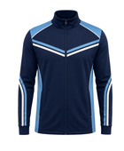 Custom Bowling League Warm-Up Jacket – Navy Blue Sublimated Tournament Teamwear