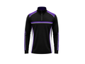 Custom Bowling Alley Staff Quarter-Zip – Black Purple Sublimated Uniform Top