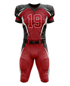 Wholesale Red and Black American Football Uniform Set – Polyester Jersey & Pants