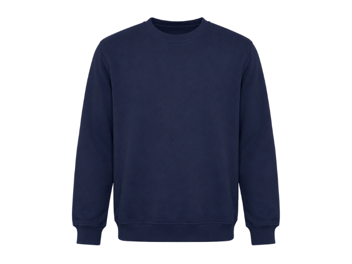 Mechanic Classic Sweatshirt – Low MOQ B2B Garage Workwear Pullover in Navy Blue front design preview