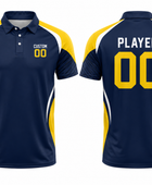 Custom Navy Yellow Rugby Training Polo | Wholesale Practice Shirt for Clubs and Bulk Orders