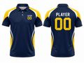 Custom Navy Yellow Rugby Training Polo | Wholesale Practice Shirt for Clubs and Bulk Orders