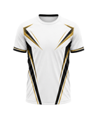 Custom Cornhole League T-Shirt – White Black Yellow Teamwear for Wholesale Buyers