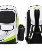 Custom Powerlifting Gym Backpack | Wholesale Strength Training Gear Bag | White Black Lime Green | Apparels Bridge