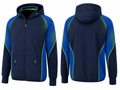 Custom Navy Volleyball Hoodie Jacket – Blue Lime Team Warm-Up Hoodie
