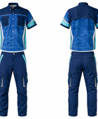Custom Fishing Uniform – Dark Blue & Teal Team Set, Wholesale, Low MOQ, Bulk Sportswear