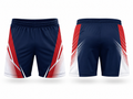 Navy, White & Red Teqball Shorts – Bulk Team Shorts, Low MOQ, Wholesale Performance Sportswear