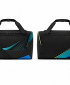 Custom Volleyball Duffle Bag – Black Teal Team Sports Bag for Wholesale