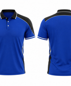 Custom Badminton Jersey – Blue Polo Team Shirt, Wholesale, Low MOQ, Bulk Sportswear