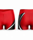 Custom Red Volleyball Spandex Shorts – Black White Team Compression Shorts