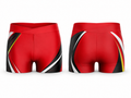 Custom Red Volleyball Spandex Shorts – Black White Team Compression Shorts