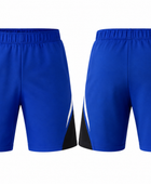 Custom Badminton Shorts – Blue & Black, Wholesale, Low MOQ, Bulk Sportswear