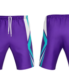 Custom Handball Shorts – Purple & Aqua, Wholesale, Low MOQ, Bulk Sportswear