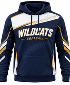 Custom Navy Softball Hoodie – Wholesale Team Pullover Hoodie for Clubs