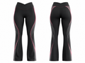 Custom Training and Lifestyle Flared Leggings | Wholesale Gym Leggings | Black Pink | Apparels Bridge
