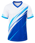 Custom White Blue Sublimated Tennis Shirt – Team Jersey for Clubs