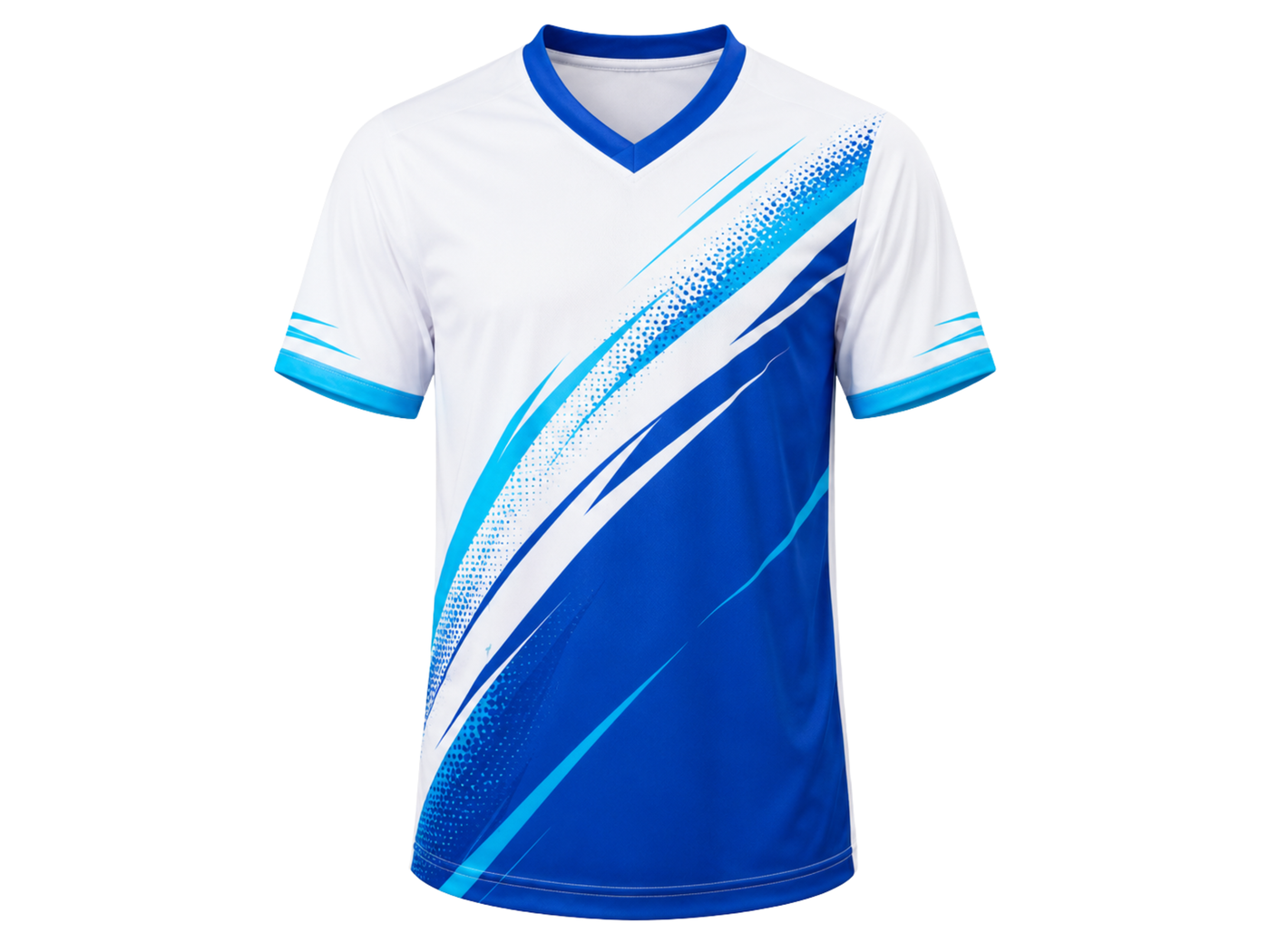 Custom White Blue Sublimated Tennis Shirt – Team Jersey for Clubs