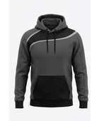 Custom Combat Sports Hoodie – Dark Grey White Fight Team Hoodie for Wholesale Buyers