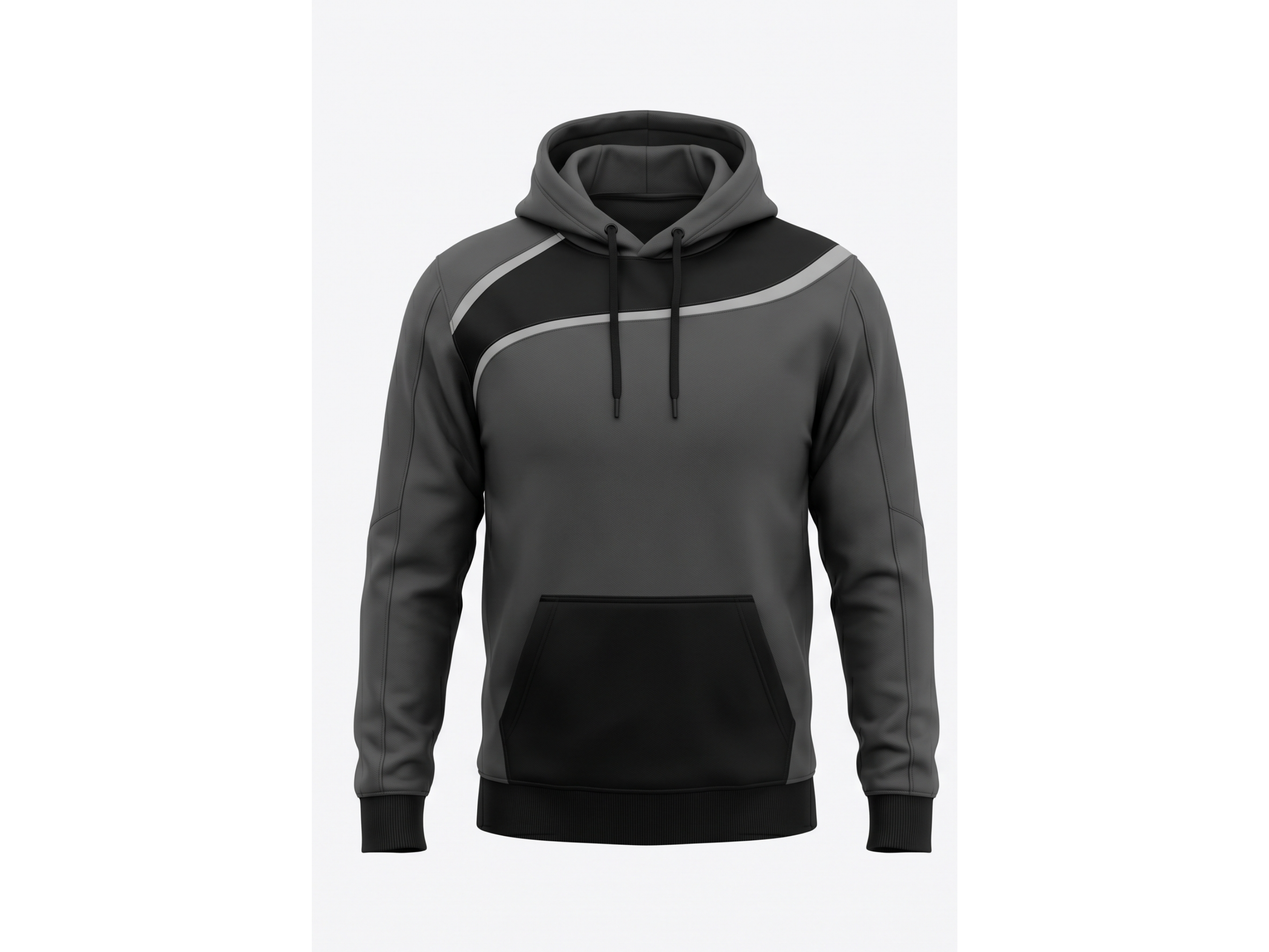 Custom Combat Sports Hoodie – Dark Grey White Fight Team Hoodie for Wholesale Buyers