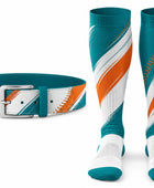 Custom Teal Softball Belt and Socks Set – Wholesale Team Uniform Accessories