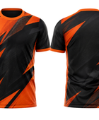 Custom Handball Jersey – Black & Orange Team Shirt, Wholesale, Low MOQ, Bulk Sportswear