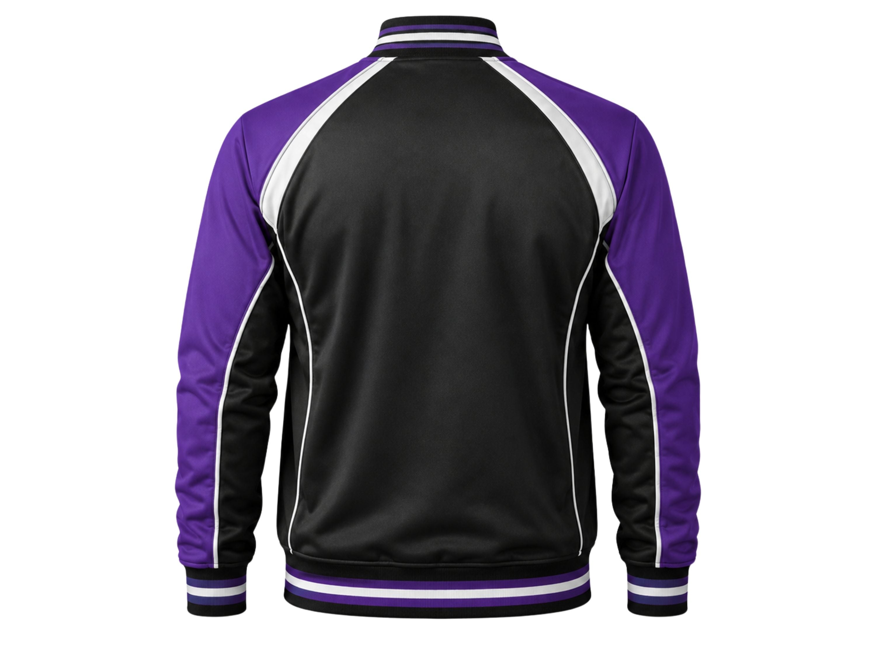 Custom Black Purple Softball Dugout Jacket – Wholesale Team Warm-Up Jacket