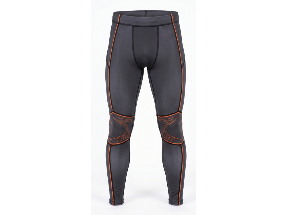 Custom BJJ Spats Compression Tights Charcoal Red MMA No-Gi Teamwear for Wholesale Buyers front design preview
