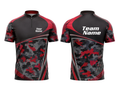 Custom Bowling Jersey Red & Black Camouflage – Bulk Order / Wholesale / Low MOQ