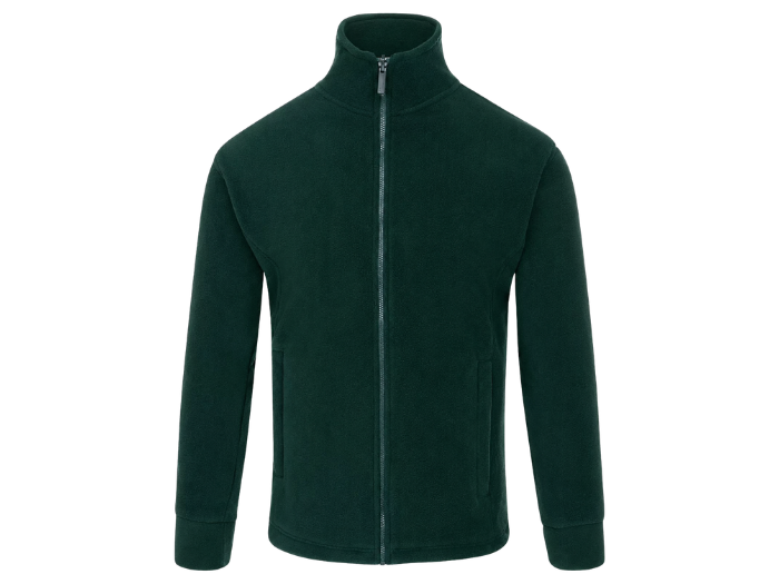 Mechanic Classic Fleece – Low MOQ B2B Full-Zip Workwear dark green Jacket front design preview