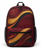 Custom Handball Team Backpack – Maroon Orange Sports Bag for Wholesale Buyers