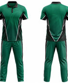 Custom Green Cricket Kit with Trouser – Sublimated Wholesale Team Uniform Set Apparels Bridge