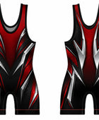 Red & Black Wrestling Uniform – Performance Team Singlet, Wholesale Bulk, Low MOQ