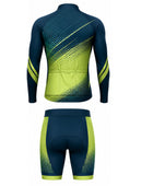 Custom Cycling Uniform – Dark Teal & Lime Team Set, Wholesale, Low MOQ, Bulk Sportswear