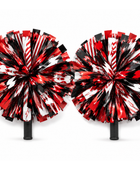 Custom Red Black Cheer Poms – Wholesale Cheerleading Pom Poms for Teams