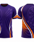 Custom Purple Orange Darts Tournament Shirt – Wholesale Jersey