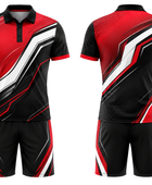 Custom Bowling Uniform – Red & Black Team Set, Wholesale, Low MOQ, Bulk Sportswear
