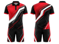 Custom Bowling Uniform – Red & Black Team Set, Wholesale, Low MOQ, Bulk Sportswear
