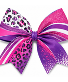 Custom Pink Purple Cheer Bow – Wholesale Cheerleading Hair Bow for Teams