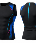 Custom Sleeveless Compression Shirt | Wholesale Training and Lifestyle Base Layer | Black Blue Red | Apparels Bridge