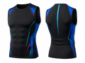 Custom Sleeveless Compression Shirt | Wholesale Training and Lifestyle Base Layer | Black Blue Red | Apparels Bridge
