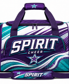 Custom Purple Teal Cheer Duffle Bag – Wholesale Spirit Team Gear Bag
