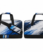 Custom Training and Lifestyle Duffle Bag | Wholesale Gym Team Bag | White Blue Black | Apparels Bridge