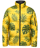 Tropical Leaf-Print Sublimated Puffer Jacket – Yellow and Green | B2B Low MOQ