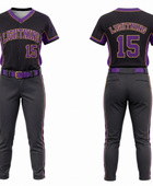 Custom Black Softball Uniform Set – Home & Away Jersey and Pants for Wholesale Teams